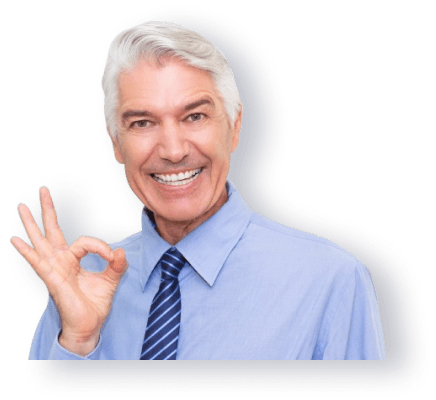 man for blue cta section